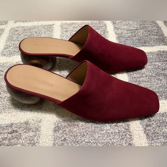 Huma Blanco Mina Heeled Mule in Wine - Picture 3 of 4